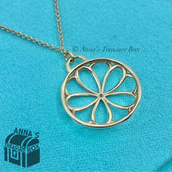 Tiffany & Co. 18K Rose Gold Garden Flower Diamond 16" Necklace (Box, Pouch) - Picture 4 of 7